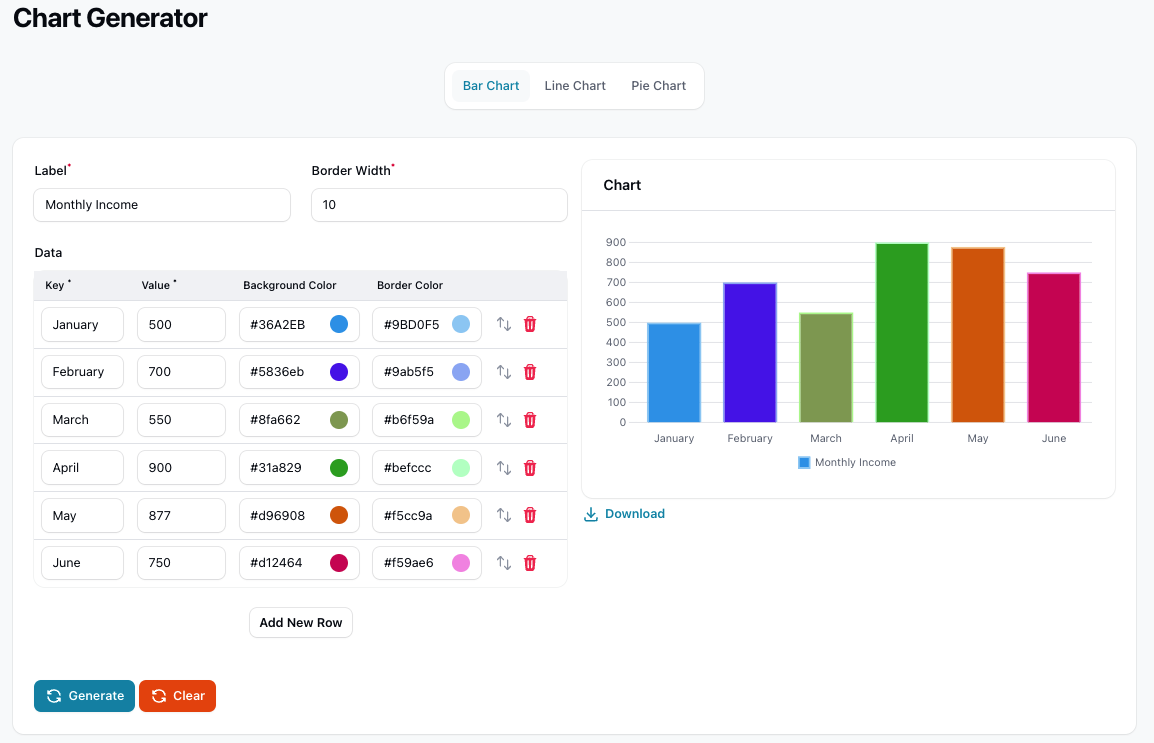 Chart Generator - TinyDevKit